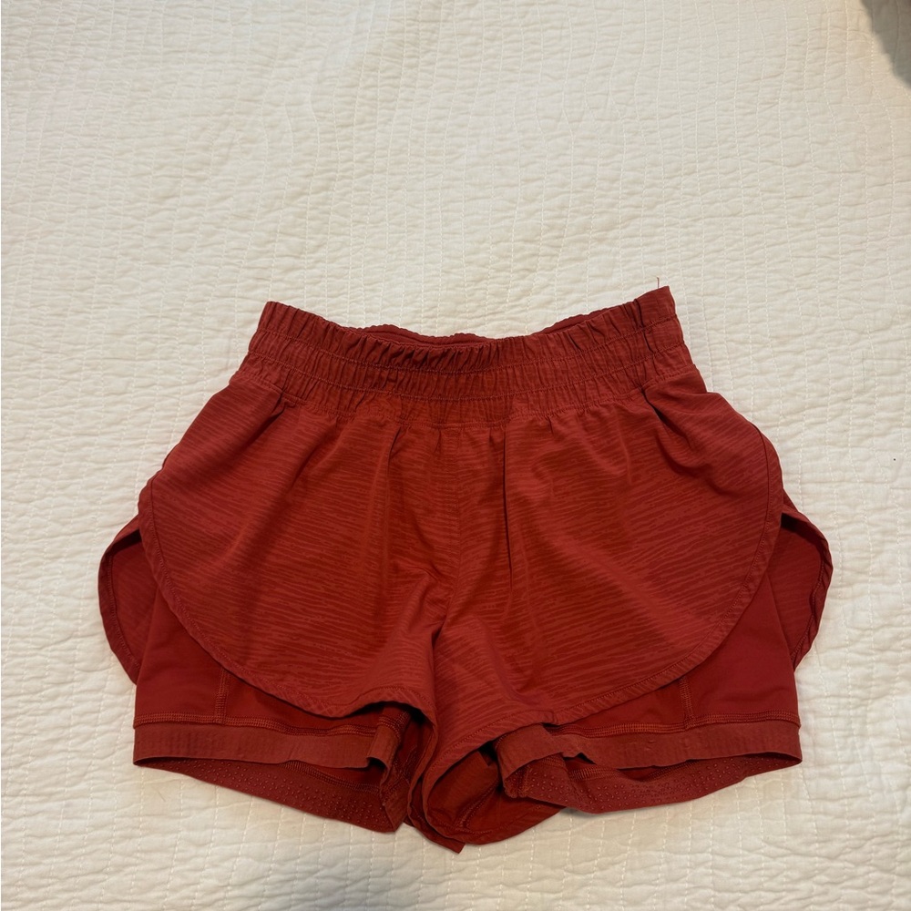 Women's Red Athletic Shorts